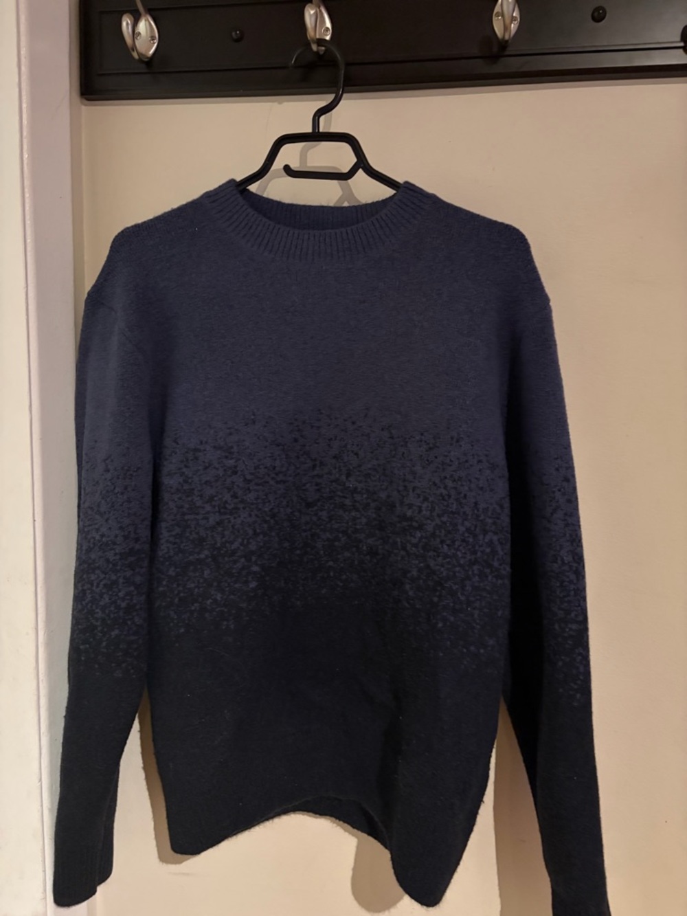 JW ANDERSON Navy Ombre Crewneck Sweater
